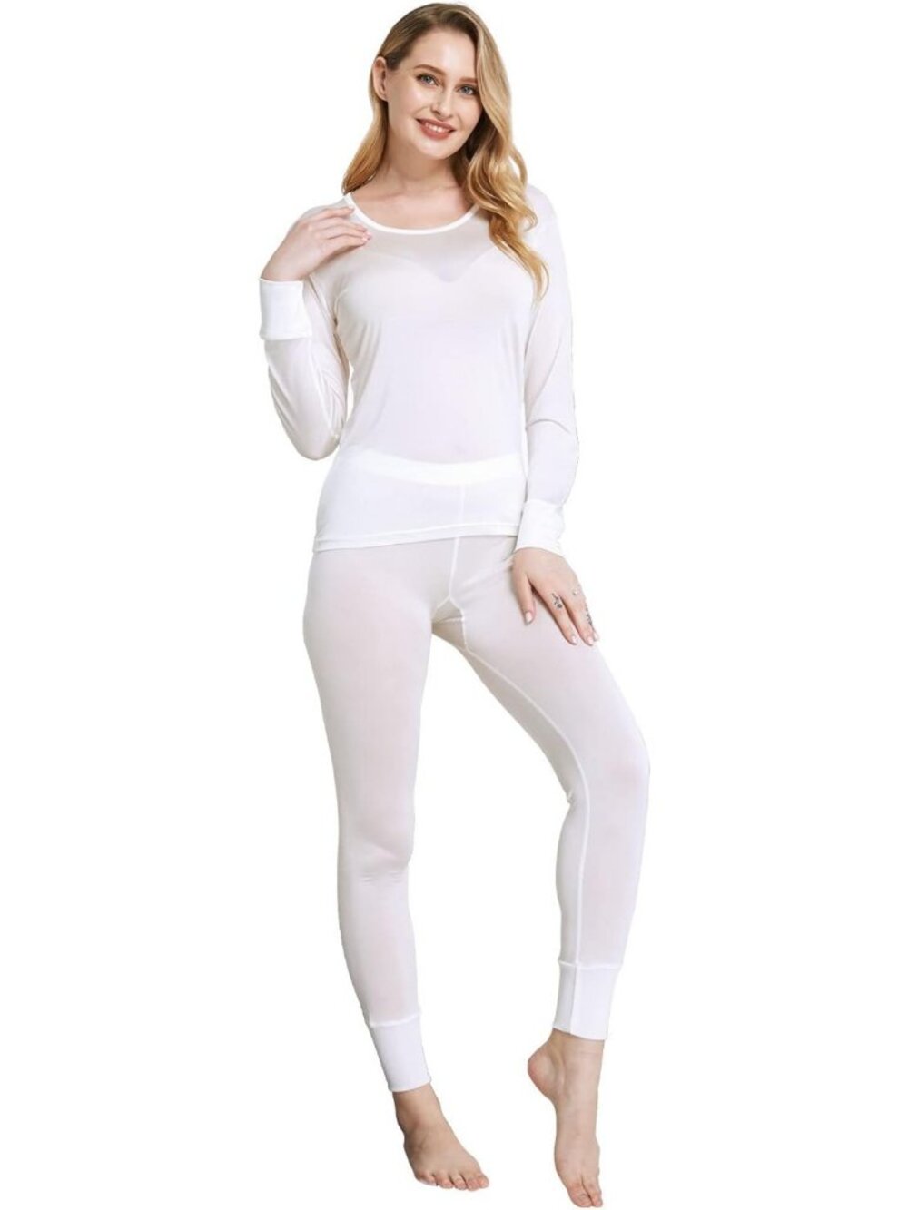 Luxurious Women's Mulberry Silk Thermal Underwear Set - Soft, Cozy & Warm